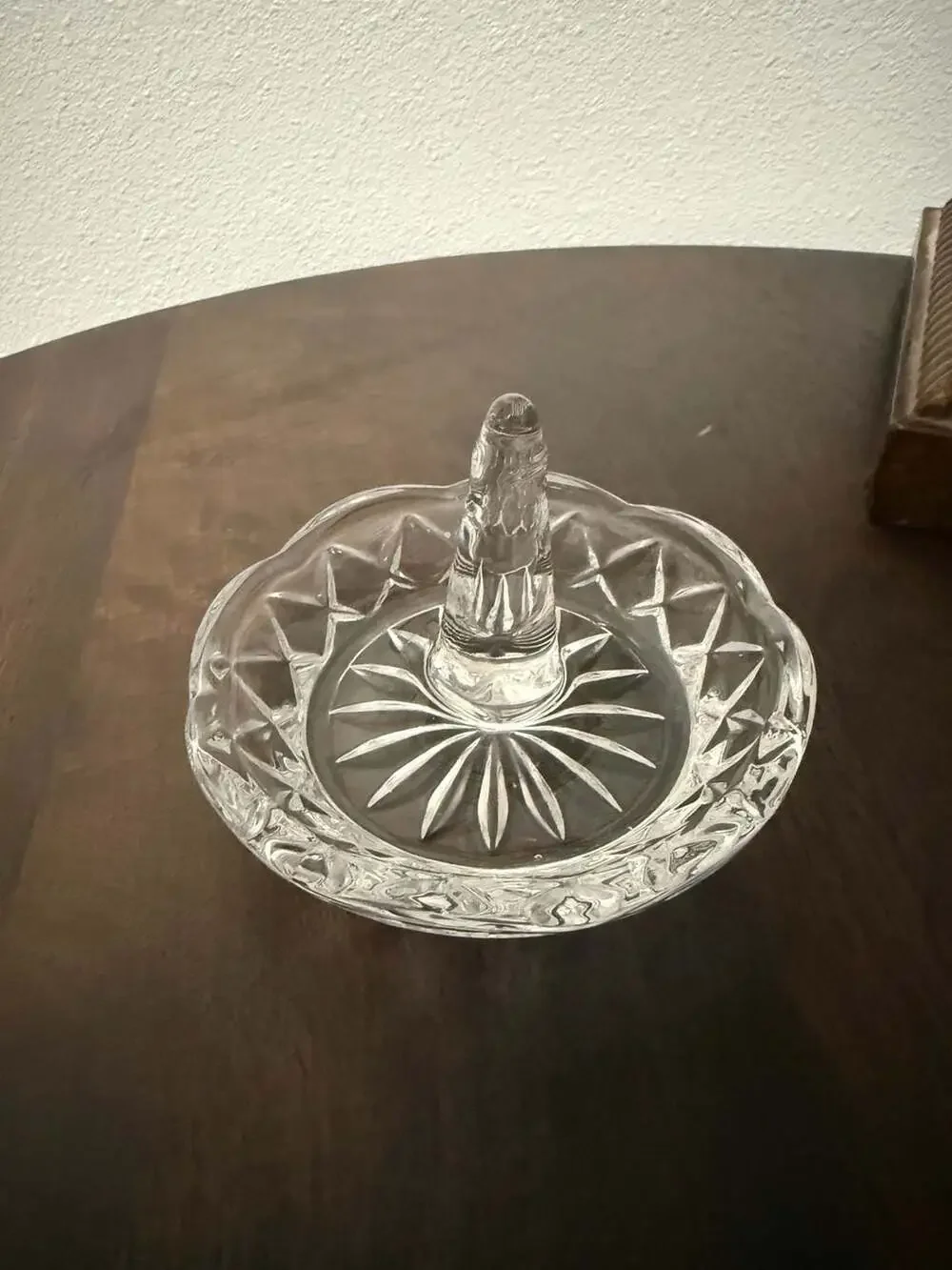 Shannon Crystal by Godinger Cut Glass Ring Holder Dish